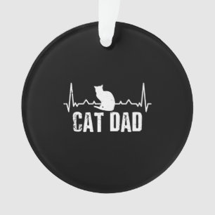 Cat dad for fathers day   Cat Retro Product Ornament