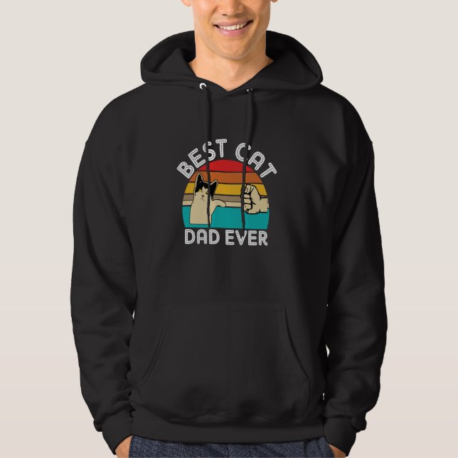 Cat dad, Funny cat Father design Hoodie (Front)