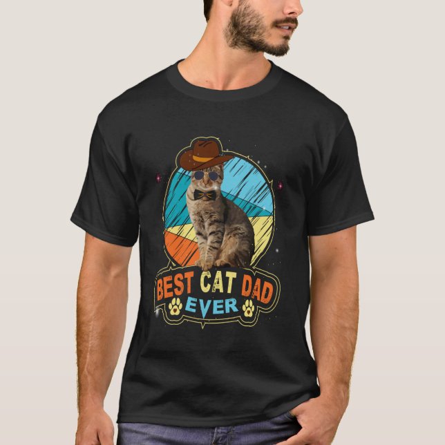 Cat dad, Funny cat Father Design T-Shirt (Front)