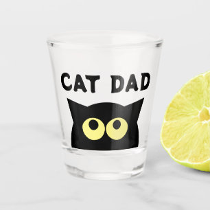 Cat Dad funny shot glass gift for cat lover