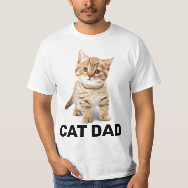 CAT DAD GINGER KITTEN  MENS T-SHIRTS (Front)