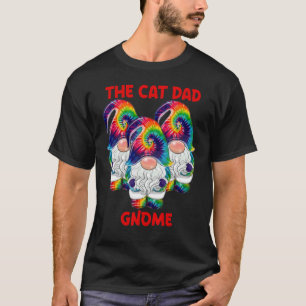 Cat Dad Gnome Merry Christmas Tie Dye Pyjamas T-Shirt