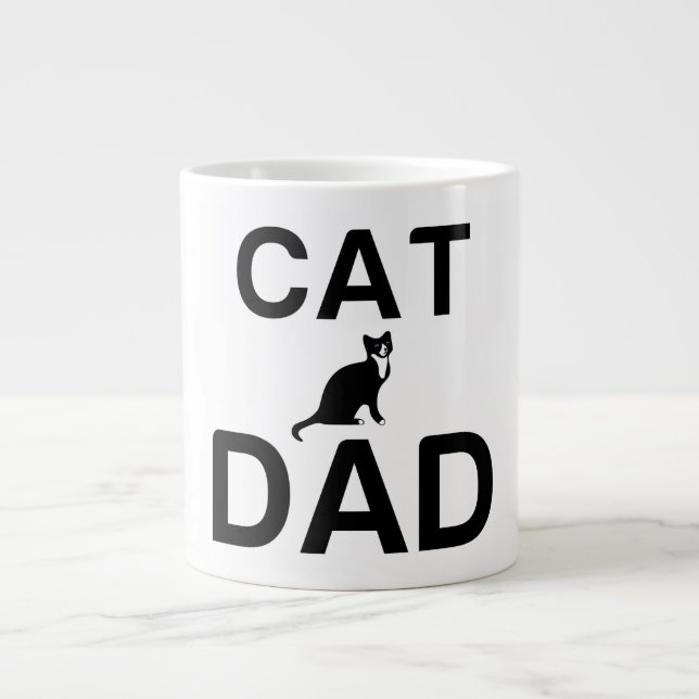 CAT DAD LARGE COFFEE MUG (Front)