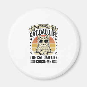Cat Dad Life Vintage Engraving T-Shirt Design_1 Magnet