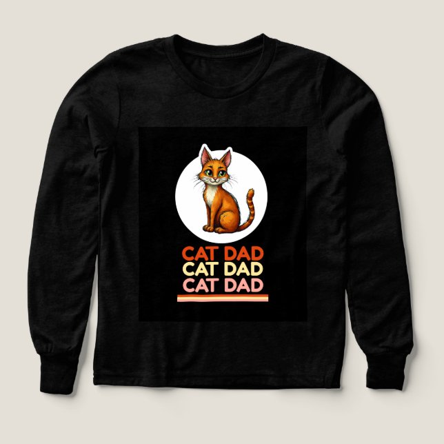 Cat Dad Long-sleeve shirt (Design Front)
