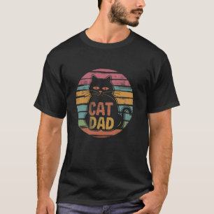 Cat Dad Lover Retro 50s 60s 70s 80s Vintage Father T-Shirt