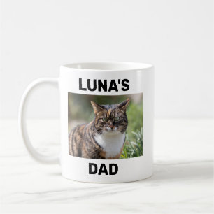 Cat Dad Mug - Custom Cat Photo Personalised Gift