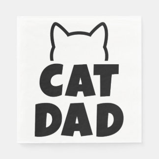 cat dad napkin