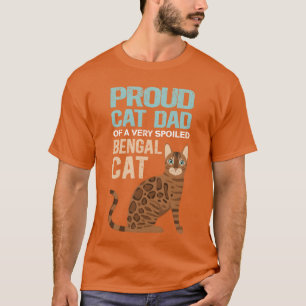 Cat Dad Of A Spoiled Bengal Cat family T-Shirt