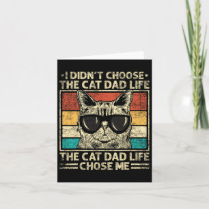 Cat Dad Shirts For Men Funny Cat Dad Father's Day  Card