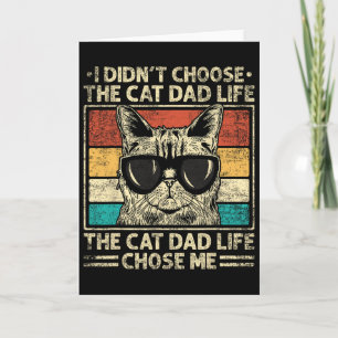 Cat Dad Shirts For Men Funny Cat Dad Father's Day Card