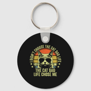 Cat Dad Shirts For Men Funny Cat Dad Father's Day  Key Ring