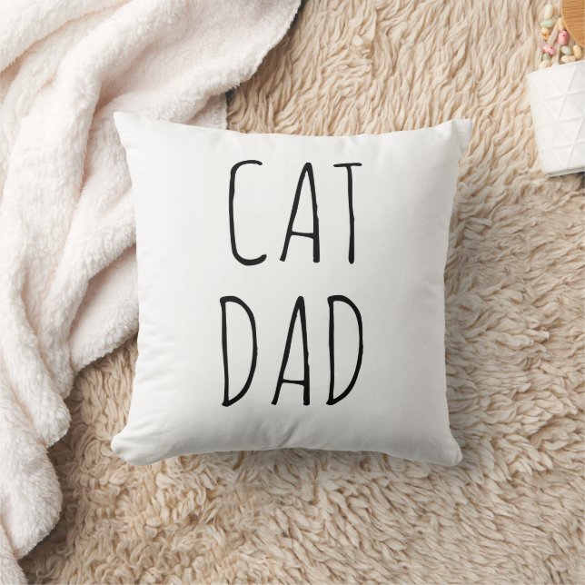 "Cat Dad" Simple Modern Farmhouse Cushion (Blanket)