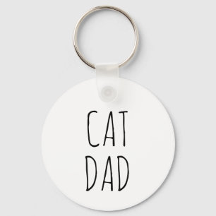 "Cat Dad" Simple Modern Farmhouse Key Ring