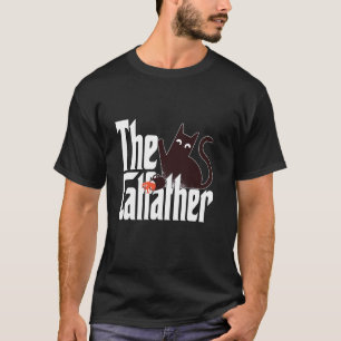Cat Dad The Catfather Black Coffee Cat Father Kitt T-Shirt