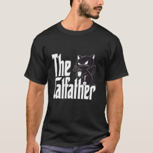 Cat Dad The Catfather Coffee Black Cat Father Kitt T-Shirt