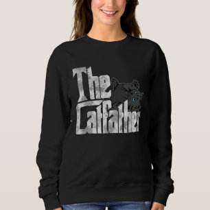 Cat Dad The Catfather Crazy Black Cat Father Kitty Sweatshirt
