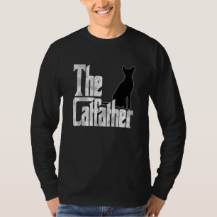 Cat Dad The Catfather Crazy Black Cat Father Kitty T-Shirt