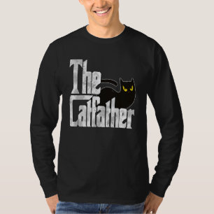 Cat Dad The Catfather Crazy Black Cat Father Kitty T-Shirt