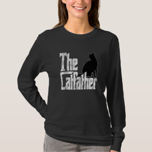 Cat Dad The Catfather Crazy Black Cat Father Kitty T-Shirt