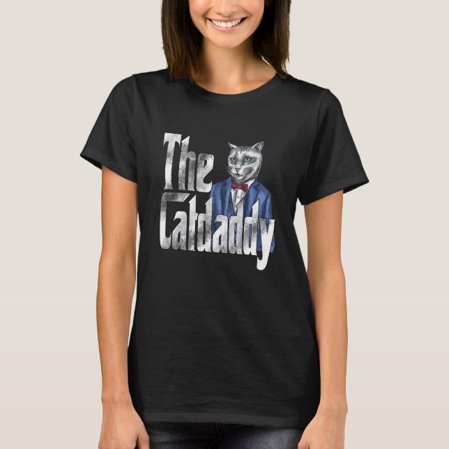 Cat Dad The Catfather Crazy Cat Father Kitty Daddy T-Shirt (Front)