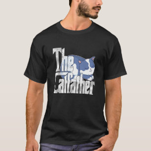 Cat Dad The Catfather Crazy Cute Cat Father Kitty  T-Shirt