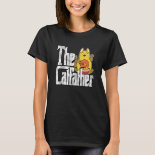 Cat Dad The Catfather Crazy Food Cat Father Kitty  T-Shirt