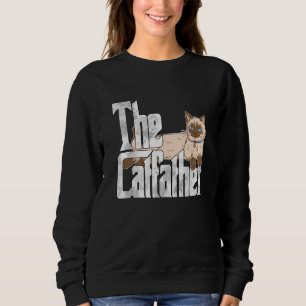Cat Dad The Catfather Crazy Siamese Cat Father Kit Sweatshirt