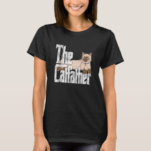 Cat Dad The Catfather Crazy Siamese Cat Father Kit T-Shirt