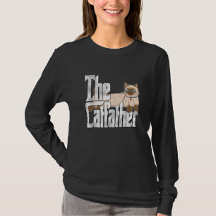 Cat Dad The Catfather Crazy Siamese Cat Father Kit T-Shirt