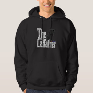Cat Dad The Catfather Cute Black Cat Father Kitty Hoodie