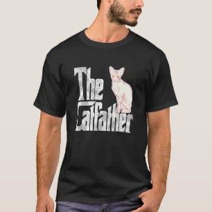 Cat Dad The Catfather Cute Sphynx Cat Father Kitty T-Shirt