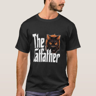 Cat Dad The Catfather Evil Black Cat Father Kitty T-Shirt