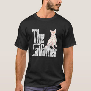Cat Dad The Catfather Lazy Sphynx Cat Father Kitty T-Shirt