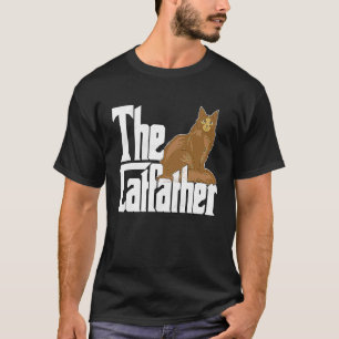 Cat Dad The Catfather Maine Coon Cat Father Kitty  T-Shirt