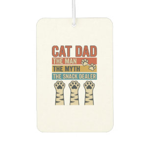 Cat Dad The Snack Dealer Vintage Cat Lover Shirt_1 Car Air Freshener