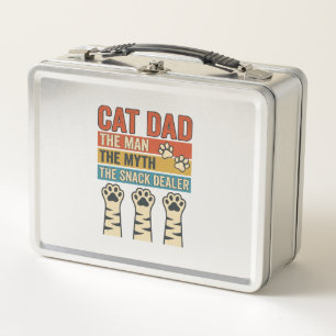 Cat Dad The Snack Dealer Vintage Cat Lover Shirt_1 Metal Lunch Box