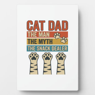 Cat Dad The Snack Dealer Vintage Cat Lover Shirt_1 Plaque