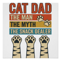 Cat Dad The Snack Dealer Vintage Cat Lover Shirt_1