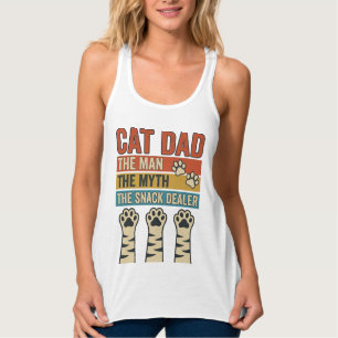 Cat Dad The Snack Dealer Vintage Cat Lover Shirt_1 Singlet