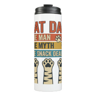 Cat Dad The Snack Dealer Vintage Cat Lover Shirt_1 Thermal Tumbler
