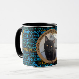 Cat Dad Valentine Photo and Word Cloud Mug