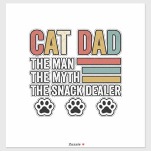 Cat Dad Vintage Funny Snack Dealer Shirt Design_1