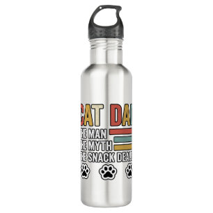 Cat Dad Vintage Funny Snack Dealer Shirt Design_1 710 Ml Water Bottle