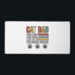 Cat Dad Vintage Funny Snack Dealer Shirt Design_1 Desk Mat<br><div class="desc">Cat Dad Vintage Funny Snack Dealer Shirt Design_1</div>
