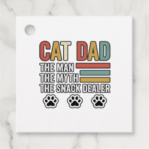 Cat Dad Vintage Funny Snack Dealer Shirt Design_1 Favour Tags
