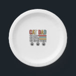 Cat Dad Vintage Funny Snack Dealer Shirt Design_1 Paper Plate<br><div class="desc">Cat Dad Vintage Funny Snack Dealer Shirt Design_1</div>