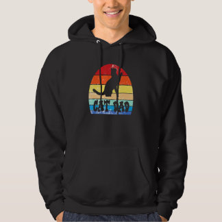 Cat Dad Vintage Retro Sunset Cat Dad Kitten Pet Hoodie