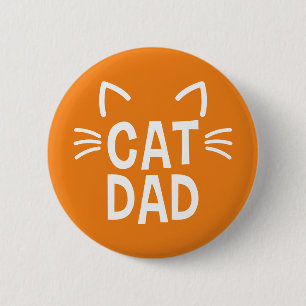Cat Dad With Ears & Whiskers 6 Cm Round Badge
