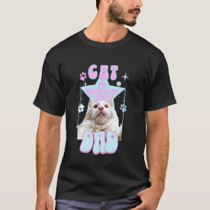 Cat Dad Y2K Harajuku Aesthetic Fur Parent T-Shirt